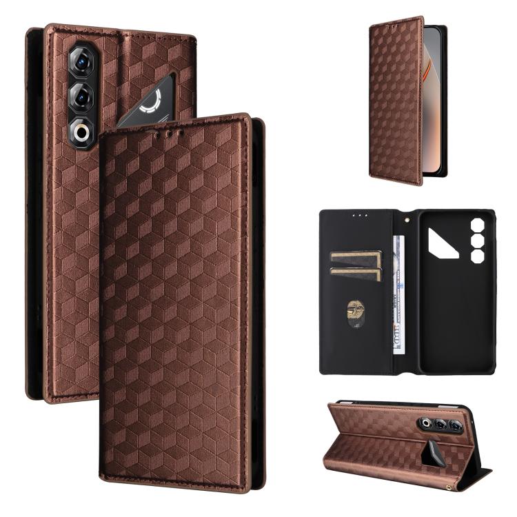 Cubic Grid Texture Flip Leather Phone Case, For ZTE nubia A57 4G, For ZTE nubia Air Pro 5G, For ZTE Kantan Sumaho5 A601ZT, For ZTE nubia Neo 5 Pro 5G, For ZTE nubia Neo 5 5G, For ZTE nubia P9 Pro 5G / Optus X Pro 2 5G, For ZTE nubia Neo 5 GT 5G        ...