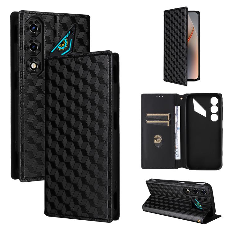 Cubic Grid Texture Flip Leather Phone Case, For ZTE nubia A57 4G, For ZTE nubia Air Pro 5G, For ZTE Kantan Sumaho5 A601ZT, For ZTE nubia Neo 5 Pro 5G, For ZTE nubia Neo 5 5G, For ZTE nubia P9 Pro 5G / Optus X Pro 2 5G, For ZTE nubia Neo 5 GT 5G        ...