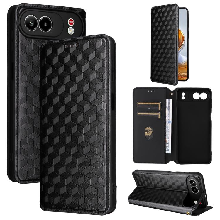 Cubic Grid Texture Flip Leather Phone Case, For ZTE nubia A57 4G, For ZTE nubia Air Pro 5G, For ZTE Kantan Sumaho5 A601ZT, For ZTE nubia Neo 5 Pro 5G, For ZTE nubia Neo 5 5G, For ZTE nubia P9 Pro 5G / Optus X Pro 2 5G, For ZTE nubia Neo 5 GT 5G        ...