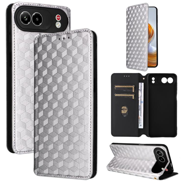 Cubic Grid Texture Flip Leather Phone Case, For ZTE nubia A57 4G, For ZTE nubia Air Pro 5G, For ZTE Kantan Sumaho5 A601ZT, For ZTE nubia Neo 5 Pro 5G, For ZTE nubia Neo 5 5G, For ZTE nubia P9 Pro 5G / Optus X Pro 2 5G, For ZTE nubia Neo 5 GT 5G        ...