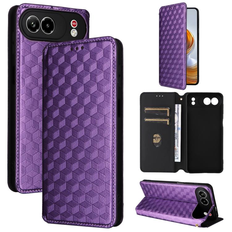 Cubic Grid Texture Flip Leather Phone Case, For ZTE nubia A57 4G, For ZTE nubia Air Pro 5G, For ZTE Kantan Sumaho5 A601ZT, For ZTE nubia Neo 5 Pro 5G, For ZTE nubia Neo 5 5G, For ZTE nubia P9 Pro 5G / Optus X Pro 2 5G, For ZTE nubia Neo 5 GT 5G        ...