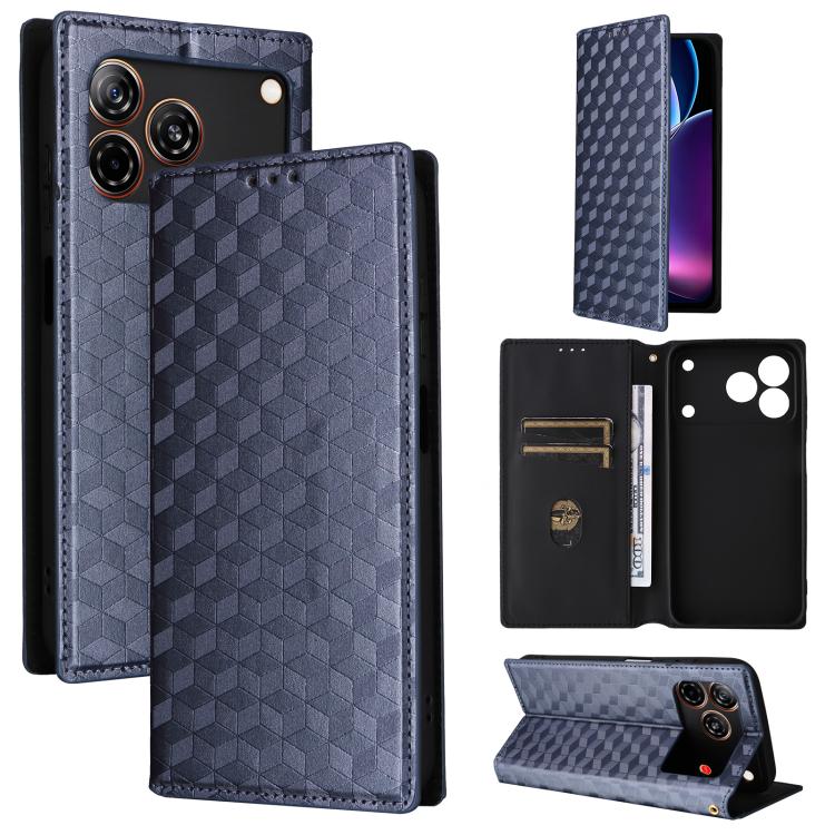Cubic Grid Texture Flip Leather Phone Case, For ZTE nubia A57 4G, For ZTE nubia Air Pro 5G, For ZTE Kantan Sumaho5 A601ZT, For ZTE nubia Neo 5 Pro 5G, For ZTE nubia Neo 5 5G, For ZTE nubia P9 Pro 5G / Optus X Pro 2 5G, For ZTE nubia Neo 5 GT 5G        ...