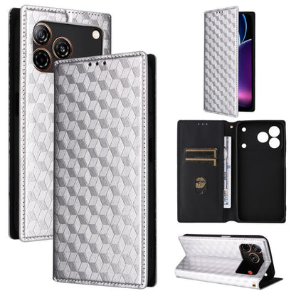 Cubic Grid Texture Flip Leather Phone Case, For ZTE nubia A57 4G, For ZTE nubia Air Pro 5G, For ZTE Kantan Sumaho5 A601ZT, For ZTE nubia Neo 5 Pro 5G, For ZTE nubia Neo 5 5G, For ZTE nubia P9 Pro 5G / Optus X Pro 2 5G, For ZTE nubia Neo 5 GT 5G        ...