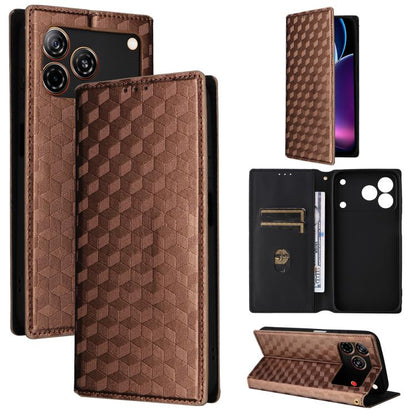 Cubic Grid Texture Flip Leather Phone Case, For ZTE nubia A57 4G, For ZTE nubia Air Pro 5G, For ZTE Kantan Sumaho5 A601ZT, For ZTE nubia Neo 5 Pro 5G, For ZTE nubia Neo 5 5G, For ZTE nubia P9 Pro 5G / Optus X Pro 2 5G, For ZTE nubia Neo 5 GT 5G        ...