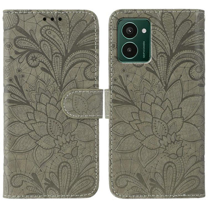 Lace Flower Embossing Flip Leather Phone Case, For HMD Pulse Pro