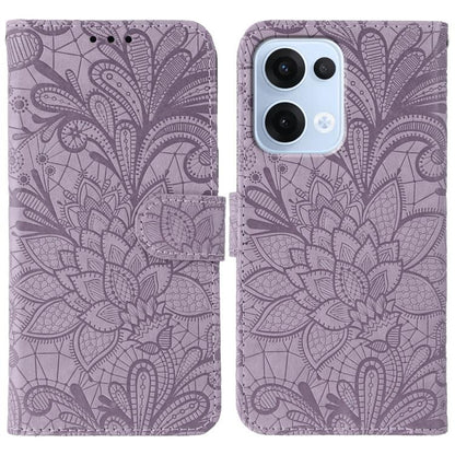 Lace Flower Embossing Flip Leather Phone Case, For OPPO Find X9, For OPPO A6 Pro 5G, For OPPO Find X9 Pro, For OPPO A5 Pro 5G Global, For OPPO Reno13 Pro 5G Global, For OPPO Reno13 5G Global, For OPPO Reno13 F 4G Global / 5G Global, For OPPO Find X8   ...