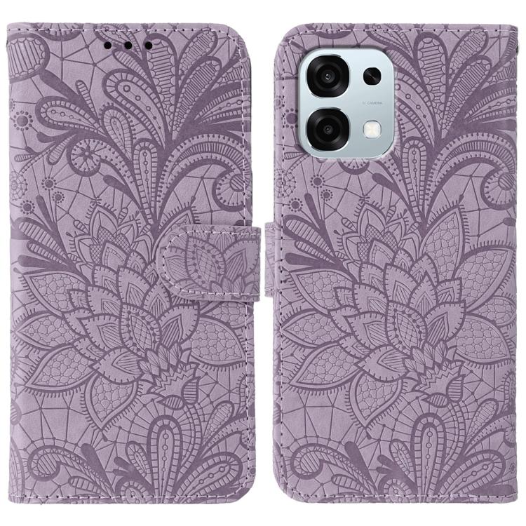 Lace Flower Embossing Flip Leather Phone Case, For OPPO Find X9, For OPPO A6 Pro 5G, For OPPO Find X9 Pro, For OPPO A5 Pro 5G Global, For OPPO Reno13 Pro 5G Global, For OPPO Reno13 5G Global, For OPPO Reno13 F 4G Global / 5G Global, For OPPO Find X8   ...