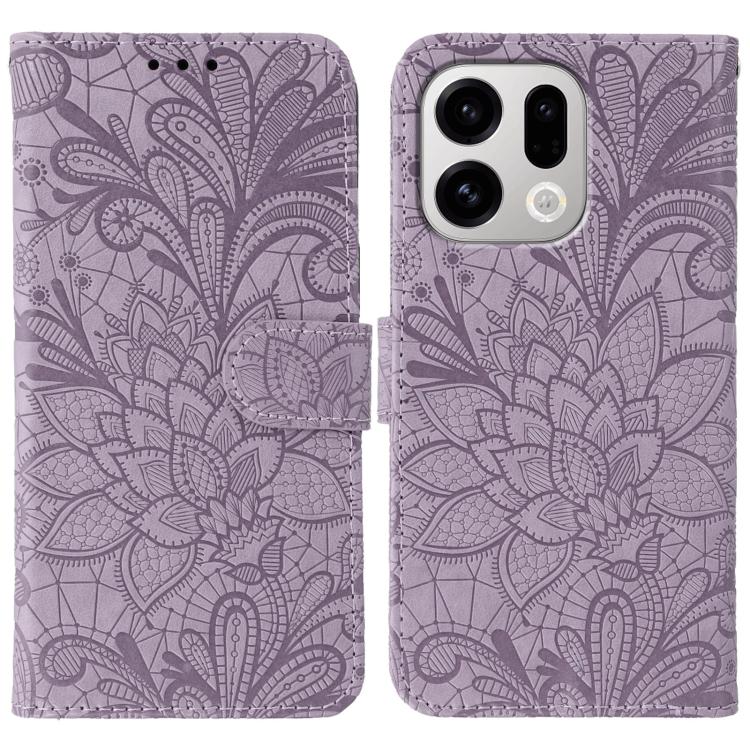 Lace Flower Embossing Flip Leather Phone Case, For OPPO Find X9, For OPPO A6 Pro 5G, For OPPO Find X9 Pro, For OPPO A5 Pro 5G Global, For OPPO Reno13 Pro 5G Global, For OPPO Reno13 5G Global, For OPPO Reno13 F 4G Global / 5G Global, For OPPO Find X8   ...
