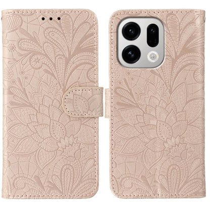 Lace Flower Embossing Flip Leather Phone Case, For OPPO Find X9, For OPPO A6 Pro 5G, For OPPO Find X9 Pro, For OPPO A5 Pro 5G Global, For OPPO Reno13 Pro 5G Global, For OPPO Reno13 5G Global, For OPPO Reno13 F 4G Global / 5G Global, For OPPO Find X8   ...