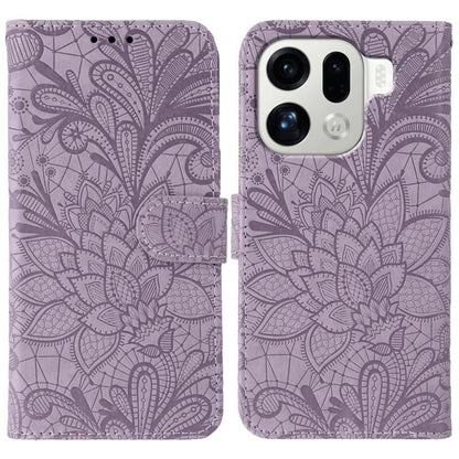 Lace Flower Embossing Flip Leather Phone Case, For OPPO Find X9, For OPPO A6 Pro 5G, For OPPO Find X9 Pro, For OPPO A5 Pro 5G Global, For OPPO Reno13 Pro 5G Global, For OPPO Reno13 5G Global, For OPPO Reno13 F 4G Global / 5G Global, For OPPO Find X8   ...