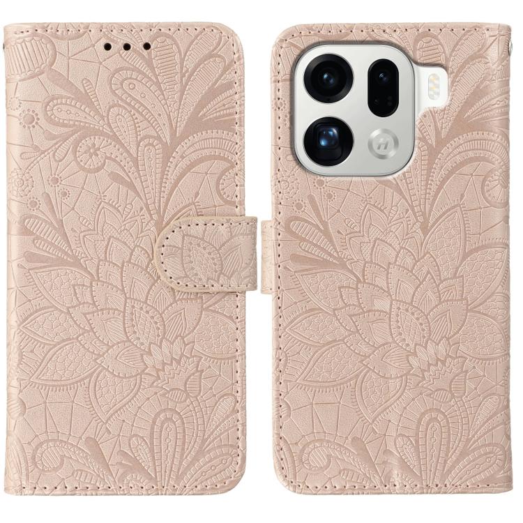 Lace Flower Embossing Flip Leather Phone Case, For OPPO Find X9, For OPPO A6 Pro 5G, For OPPO Find X9 Pro, For OPPO A5 Pro 5G Global, For OPPO Reno13 Pro 5G Global, For OPPO Reno13 5G Global, For OPPO Reno13 F 4G Global / 5G Global, For OPPO Find X8   ...