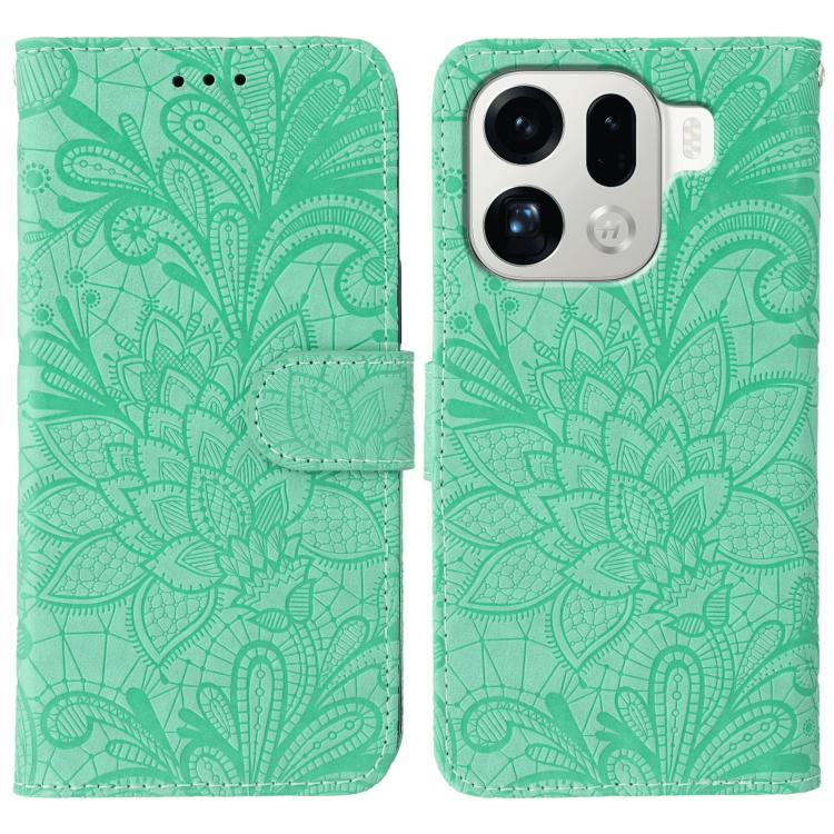 Lace Flower Embossing Flip Leather Phone Case, For OPPO Find X9, For OPPO A6 Pro 5G, For OPPO Find X9 Pro, For OPPO A5 Pro 5G Global, For OPPO Reno13 Pro 5G Global, For OPPO Reno13 5G Global, For OPPO Reno13 F 4G Global / 5G Global, For OPPO Find X8   ...