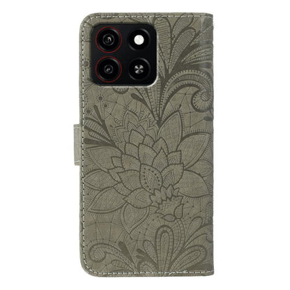Lace Flower Embossing Flip Leather Phone Case, For ZTE Blade A35