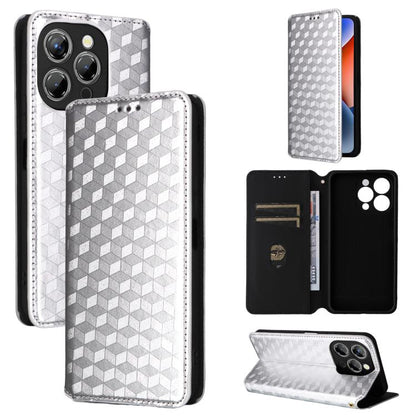 Cubic Grid Texture Flip Leather Phone Case, For Oukitel C66, For Oukitel C17 4G 2026, For Oukitel C5 4G 2025, For Oukitel C3 4G 2025, For Oukitel C62 / C62 Pro, For Oukitel C59 / C59 Pro, For Oukitel C61 / C61 Pro, For Oukitel P1                       ...