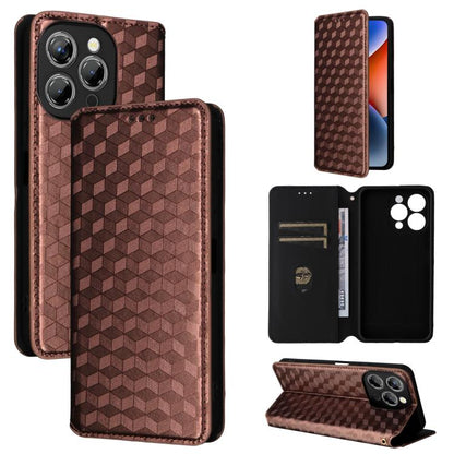 Cubic Grid Texture Flip Leather Phone Case, For Oukitel C66, For Oukitel C17 4G 2026, For Oukitel C5 4G 2025, For Oukitel C3 4G 2025, For Oukitel C62 / C62 Pro, For Oukitel C59 / C59 Pro, For Oukitel C61 / C61 Pro, For Oukitel P1                       ...