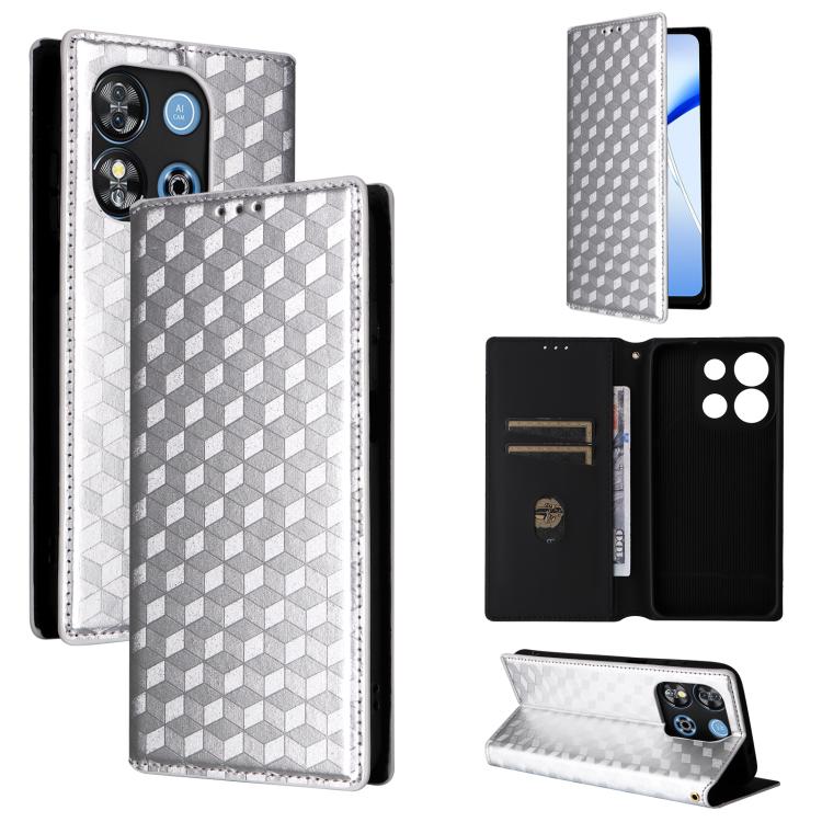 Cubic Grid Texture Flip Leather Phone Case, For Oukitel C66, For Oukitel C17 4G 2026, For Oukitel C5 4G 2025, For Oukitel C3 4G 2025, For Oukitel C62 / C62 Pro, For Oukitel C59 / C59 Pro, For Oukitel C61 / C61 Pro, For Oukitel P1                       ...