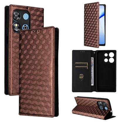 Cubic Grid Texture Flip Leather Phone Case, For Oukitel C66, For Oukitel C17 4G 2026, For Oukitel C5 4G 2025, For Oukitel C3 4G 2025, For Oukitel C62 / C62 Pro, For Oukitel C59 / C59 Pro, For Oukitel C61 / C61 Pro, For Oukitel P1                       ...