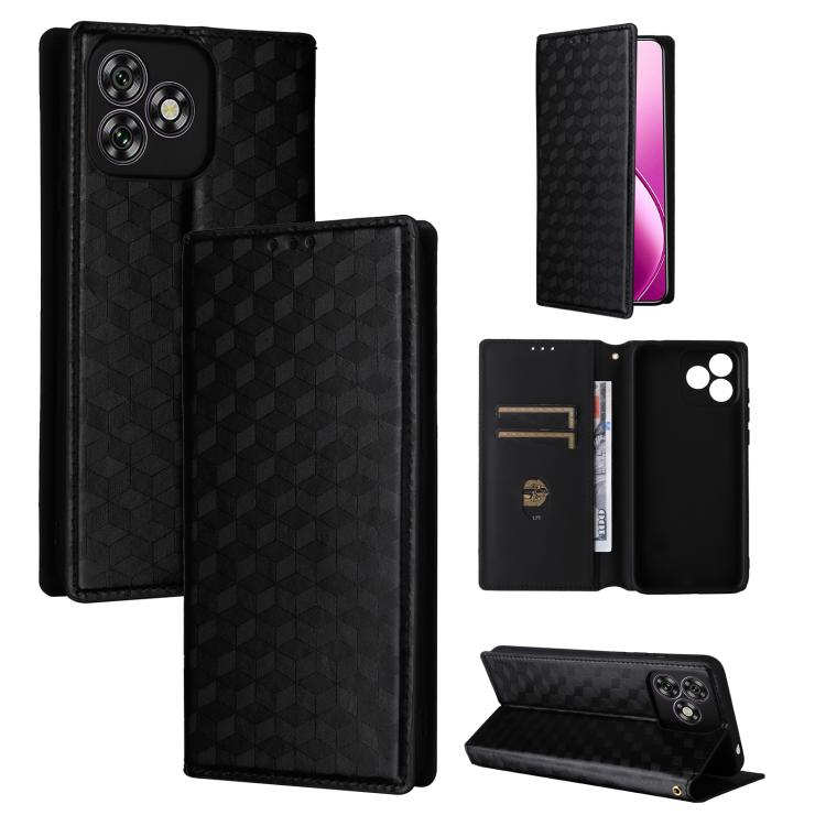 Cubic Grid Texture Flip Leather Phone Case, For Oukitel C66, For Oukitel C17 4G 2026, For Oukitel C5 4G 2025, For Oukitel C3 4G 2025, For Oukitel C62 / C62 Pro, For Oukitel C59 / C59 Pro, For Oukitel C61 / C61 Pro, For Oukitel P1                       ...