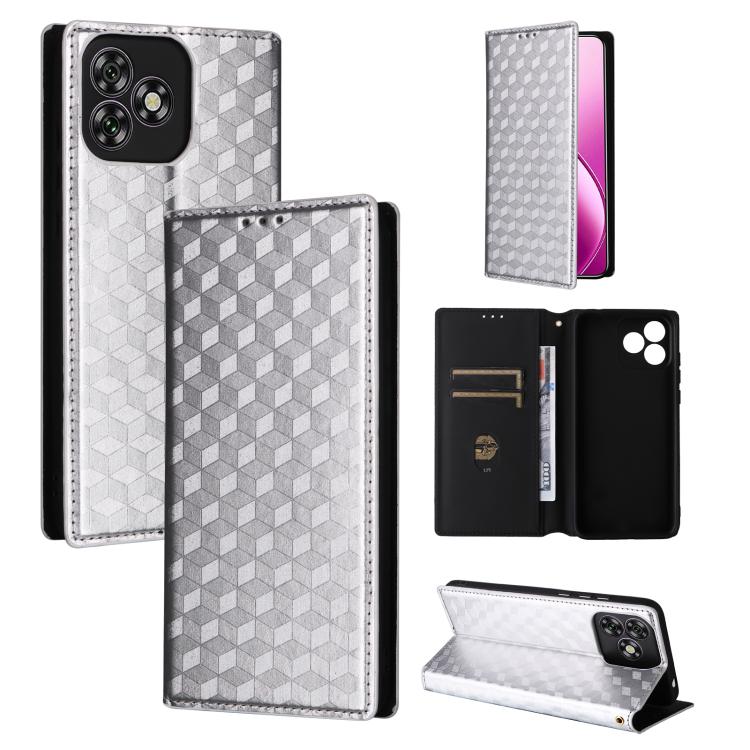 Cubic Grid Texture Flip Leather Phone Case, For Oukitel C66, For Oukitel C17 4G 2026, For Oukitel C5 4G 2025, For Oukitel C3 4G 2025, For Oukitel C62 / C62 Pro, For Oukitel C59 / C59 Pro, For Oukitel C61 / C61 Pro, For Oukitel P1                       ...
