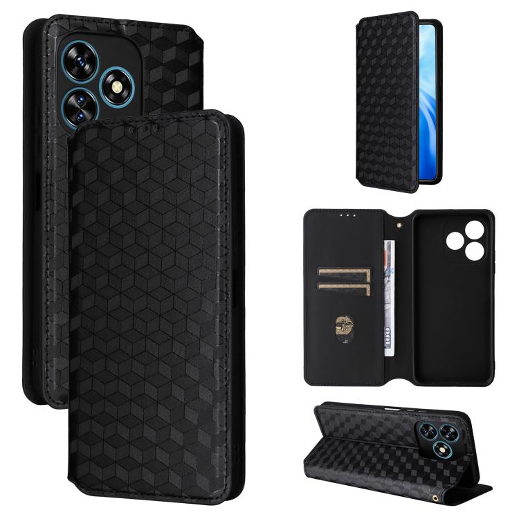 Cubic Grid Texture Flip Leather Phone Case, For Oukitel C66, For Oukitel C17 4G 2026, For Oukitel C5 4G 2025, For Oukitel C3 4G 2025, For Oukitel C62 / C62 Pro, For Oukitel C59 / C59 Pro, For Oukitel C61 / C61 Pro, For Oukitel P1                       ...