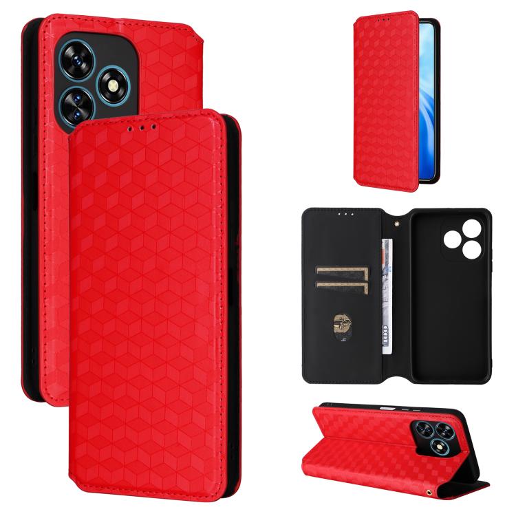 Cubic Grid Texture Flip Leather Phone Case, For Oukitel C66, For Oukitel C17 4G 2026, For Oukitel C5 4G 2025, For Oukitel C3 4G 2025, For Oukitel C62 / C62 Pro, For Oukitel C59 / C59 Pro, For Oukitel C61 / C61 Pro, For Oukitel P1                       ...
