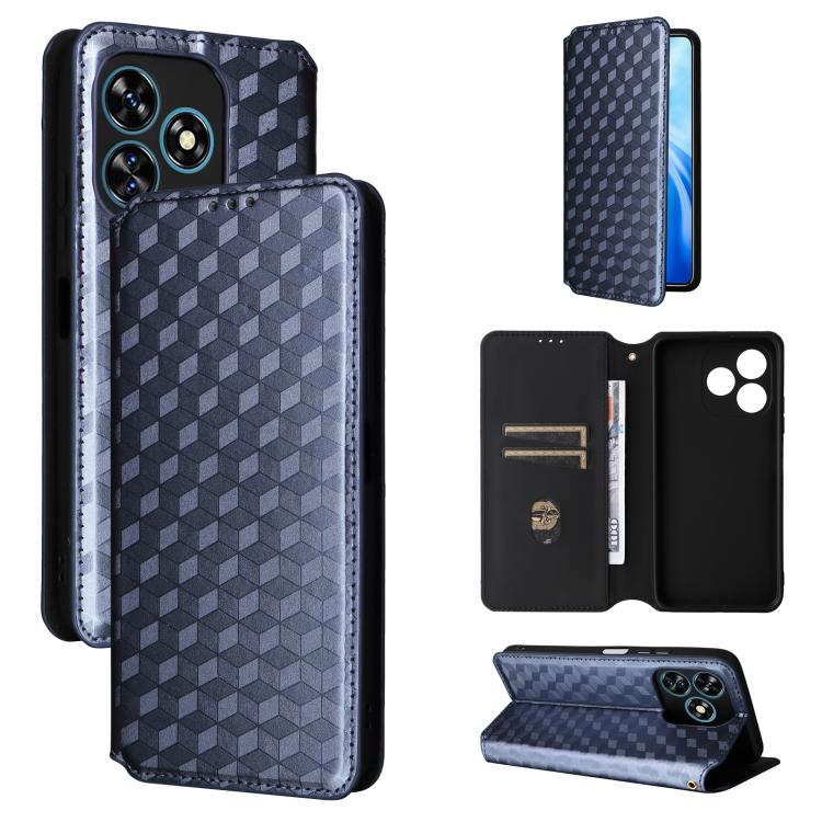 Cubic Grid Texture Flip Leather Phone Case, For Oukitel C66, For Oukitel C17 4G 2026, For Oukitel C5 4G 2025, For Oukitel C3 4G 2025, For Oukitel C62 / C62 Pro, For Oukitel C59 / C59 Pro, For Oukitel C61 / C61 Pro, For Oukitel P1                       ...