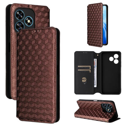 Cubic Grid Texture Flip Leather Phone Case, For Oukitel C66, For Oukitel C17 4G 2026, For Oukitel C5 4G 2025, For Oukitel C3 4G 2025, For Oukitel C62 / C62 Pro, For Oukitel C59 / C59 Pro, For Oukitel C61 / C61 Pro, For Oukitel P1                       ...