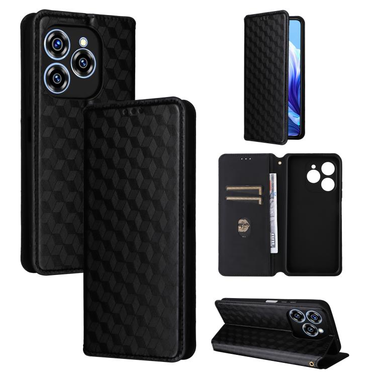 Cubic Grid Texture Flip Leather Phone Case, For Oukitel C66, For Oukitel C17 4G 2026, For Oukitel C5 4G 2025, For Oukitel C3 4G 2025, For Oukitel C62 / C62 Pro, For Oukitel C59 / C59 Pro, For Oukitel C61 / C61 Pro, For Oukitel P1                       ...