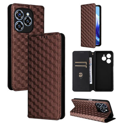 Cubic Grid Texture Flip Leather Phone Case, For Oukitel C66, For Oukitel C17 4G 2026, For Oukitel C5 4G 2025, For Oukitel C3 4G 2025, For Oukitel C62 / C62 Pro, For Oukitel C59 / C59 Pro, For Oukitel C61 / C61 Pro, For Oukitel P1                       ...