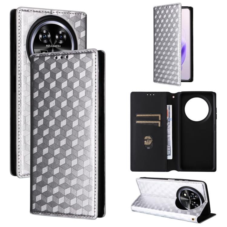 Cubic Grid Texture Flip Leather Phone Case, For Oukitel C66, For Oukitel C17 4G 2026, For Oukitel C5 4G 2025, For Oukitel C3 4G 2025, For Oukitel C62 / C62 Pro, For Oukitel C59 / C59 Pro, For Oukitel C61 / C61 Pro, For Oukitel P1                       ...