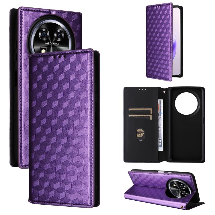 Cubic Grid Texture Flip Leather Phone Case, For Oukitel C66, For Oukitel C17 4G 2026, For Oukitel C5 4G 2025, For Oukitel C3 4G 2025, For Oukitel C62 / C62 Pro, For Oukitel C59 / C59 Pro, For Oukitel C61 / C61 Pro, For Oukitel P1                       ...