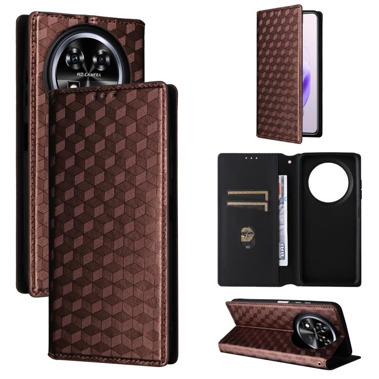 Cubic Grid Texture Flip Leather Phone Case, For Oukitel C66, For Oukitel C17 4G 2026, For Oukitel C5 4G 2025, For Oukitel C3 4G 2025, For Oukitel C62 / C62 Pro, For Oukitel C59 / C59 Pro, For Oukitel C61 / C61 Pro, For Oukitel P1                       ...
