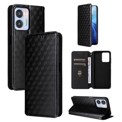 Cubic Grid Texture Flip Leather Phone Case, For Oukitel C35 / C36, For Oukitel C33, For Oukitel C32, For Oukitel C25, For Oukitel C21 Pro, For Oukitel C23 Pro, For Oukitel C21
