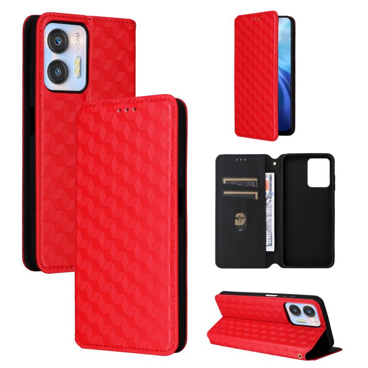 Cubic Grid Texture Flip Leather Phone Case, For Oukitel C35 / C36, For Oukitel C33, For Oukitel C32, For Oukitel C25, For Oukitel C21 Pro, For Oukitel C23 Pro, For Oukitel C21