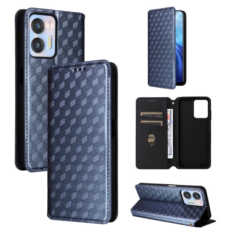 Cubic Grid Texture Flip Leather Phone Case, For Oukitel C35 / C36, For Oukitel C33, For Oukitel C32, For Oukitel C25, For Oukitel C21 Pro, For Oukitel C23 Pro, For Oukitel C21