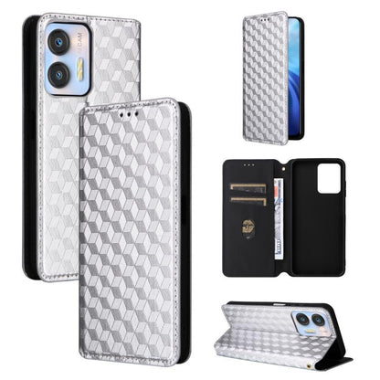 Cubic Grid Texture Flip Leather Phone Case, For Oukitel C35 / C36, For Oukitel C33, For Oukitel C32, For Oukitel C25, For Oukitel C21 Pro, For Oukitel C23 Pro, For Oukitel C21