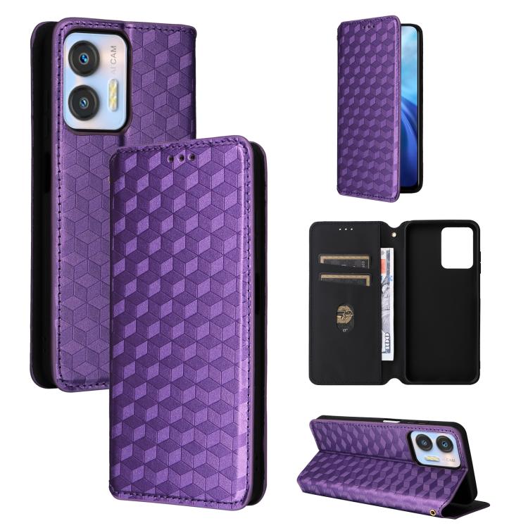 Cubic Grid Texture Flip Leather Phone Case, For Oukitel C35 / C36, For Oukitel C33, For Oukitel C32, For Oukitel C25, For Oukitel C21 Pro, For Oukitel C23 Pro, For Oukitel C21
