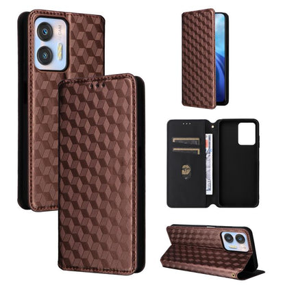 Cubic Grid Texture Flip Leather Phone Case, For Oukitel C35 / C36, For Oukitel C33, For Oukitel C32, For Oukitel C25, For Oukitel C21 Pro, For Oukitel C23 Pro, For Oukitel C21