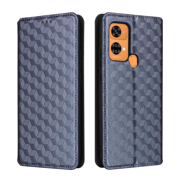 Cubic Grid Texture Flip Leather Phone Case, For Oukitel C35 / C36, For Oukitel C33, For Oukitel C32, For Oukitel C25, For Oukitel C21 Pro, For Oukitel C23 Pro, For Oukitel C21