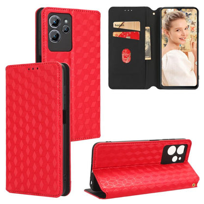 Cubic Grid Texture Flip Leather Phone Case, For Oukitel C35 / C36, For Oukitel C33, For Oukitel C32, For Oukitel C25, For Oukitel C21 Pro, For Oukitel C23 Pro, For Oukitel C21