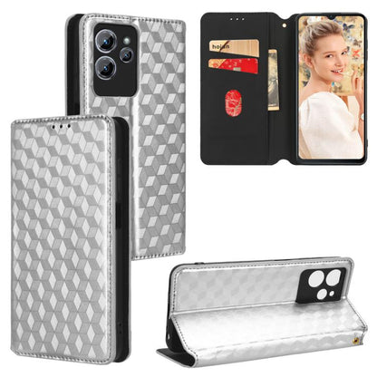 Cubic Grid Texture Flip Leather Phone Case, For Oukitel C35 / C36, For Oukitel C33, For Oukitel C32, For Oukitel C25, For Oukitel C21 Pro, For Oukitel C23 Pro, For Oukitel C21