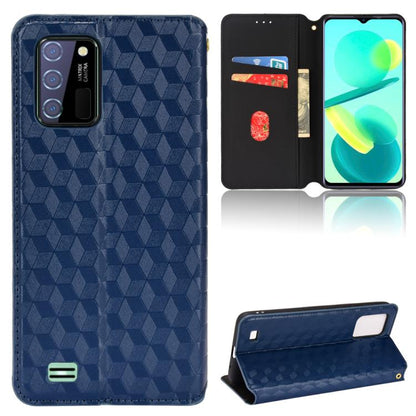 Cubic Grid Texture Flip Leather Phone Case, For Oukitel C35 / C36, For Oukitel C33, For Oukitel C32, For Oukitel C25, For Oukitel C21 Pro, For Oukitel C23 Pro, For Oukitel C21
