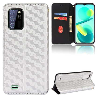 Cubic Grid Texture Flip Leather Phone Case, For Oukitel C35 / C36, For Oukitel C33, For Oukitel C32, For Oukitel C25, For Oukitel C21 Pro, For Oukitel C23 Pro, For Oukitel C21