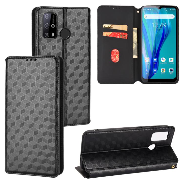 Cubic Grid Texture Flip Leather Phone Case, For Oukitel C35 / C36, For Oukitel C33, For Oukitel C32, For Oukitel C25, For Oukitel C21 Pro, For Oukitel C23 Pro, For Oukitel C21