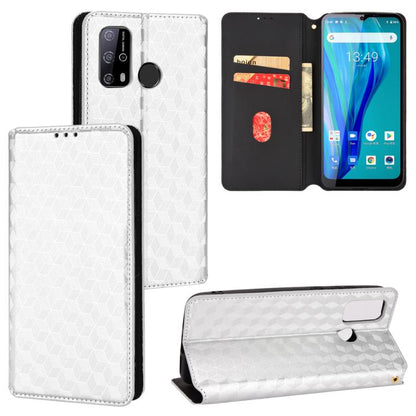 Cubic Grid Texture Flip Leather Phone Case, For Oukitel C35 / C36, For Oukitel C33, For Oukitel C32, For Oukitel C25, For Oukitel C21 Pro, For Oukitel C23 Pro, For Oukitel C21