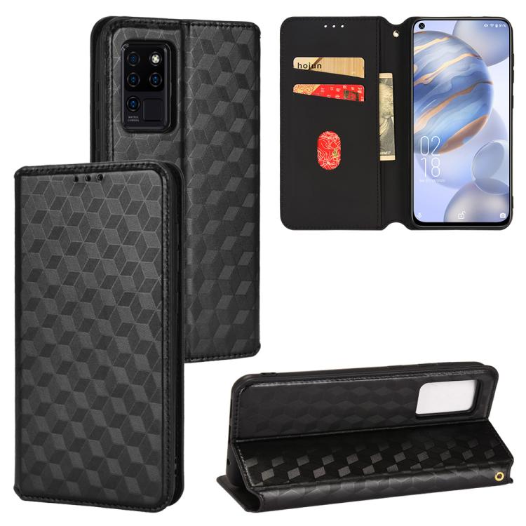 Cubic Grid Texture Flip Leather Phone Case, For Oukitel C35 / C36, For Oukitel C33, For Oukitel C32, For Oukitel C25, For Oukitel C21 Pro, For Oukitel C23 Pro, For Oukitel C21