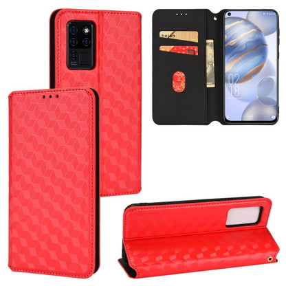Cubic Grid Texture Flip Leather Phone Case, For Oukitel C35 / C36, For Oukitel C33, For Oukitel C32, For Oukitel C25, For Oukitel C21 Pro, For Oukitel C23 Pro, For Oukitel C21