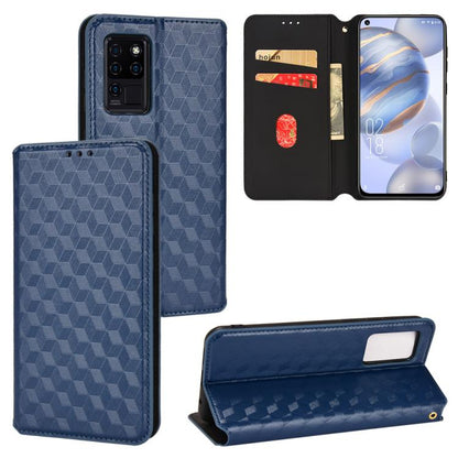 Cubic Grid Texture Flip Leather Phone Case, For Oukitel C35 / C36, For Oukitel C33, For Oukitel C32, For Oukitel C25, For Oukitel C21 Pro, For Oukitel C23 Pro, For Oukitel C21