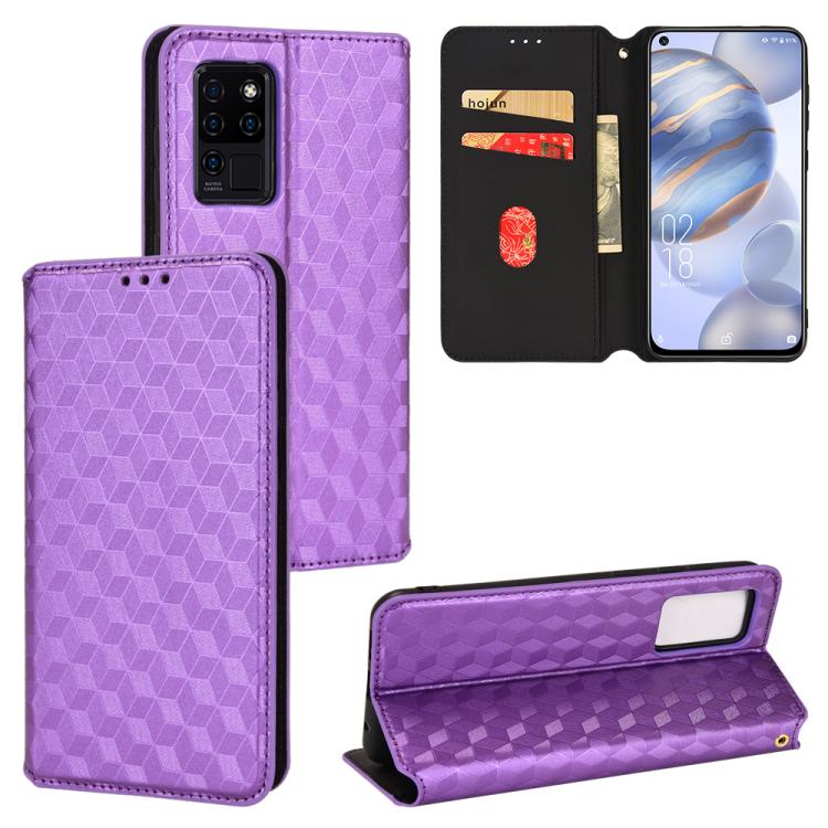 Cubic Grid Texture Flip Leather Phone Case, For Oukitel C35 / C36, For Oukitel C33, For Oukitel C32, For Oukitel C25, For Oukitel C21 Pro, For Oukitel C23 Pro, For Oukitel C21