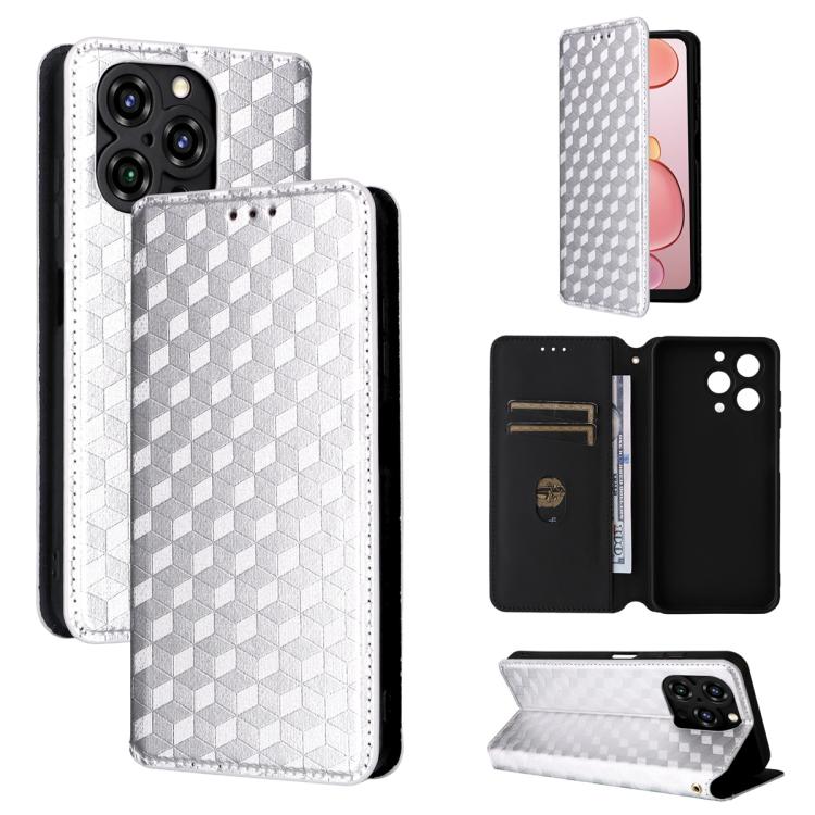 Cubic Grid Texture Flip Leather Phone Case, For Oukitel C66, For Oukitel C17 4G 2026, For Oukitel C5 4G 2025, For Oukitel C3 4G 2025, For Oukitel C62 / C62 Pro, For Oukitel C59 / C59 Pro, For Oukitel C61 / C61 Pro, For Oukitel P1                       ...